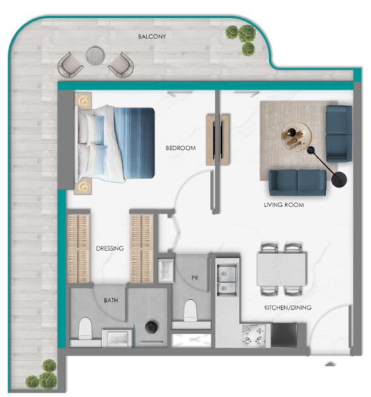 Samana South Haven — 1BR Type 3